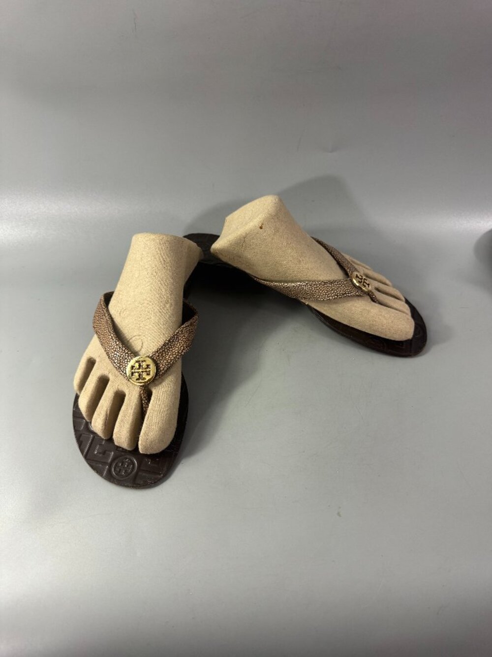 Tory Burch Thora Brown Flip-Flops, Size 8 M
